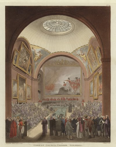 Sala del Consiglio Comunale da Pugin and Rowlandson